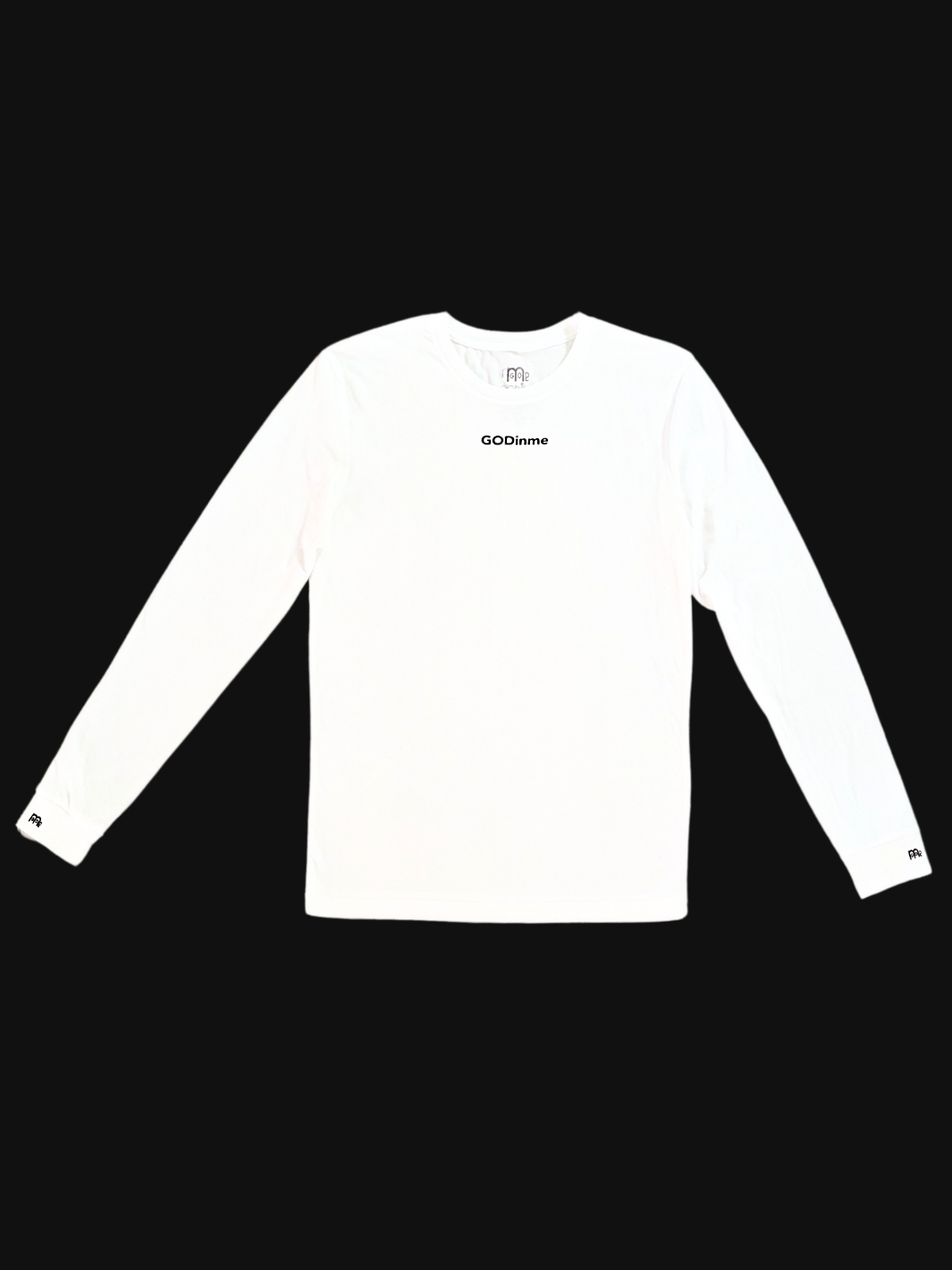 Made to feel like sueded peach fuzz, this White long sleeve shirt offers unbeatable comfort. The GODinme printed on front chest and the logo on sleeve cuffs and upper back represent boldness and style.