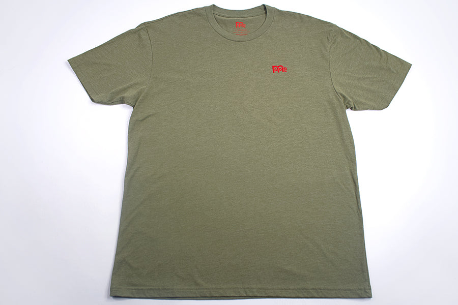 Lightweight softness for all-day comfort and the bold Red GODinme logo to represent GOD's Goodness, this Olive Green GODinme T-Shirt is made for you: the GOD in you.