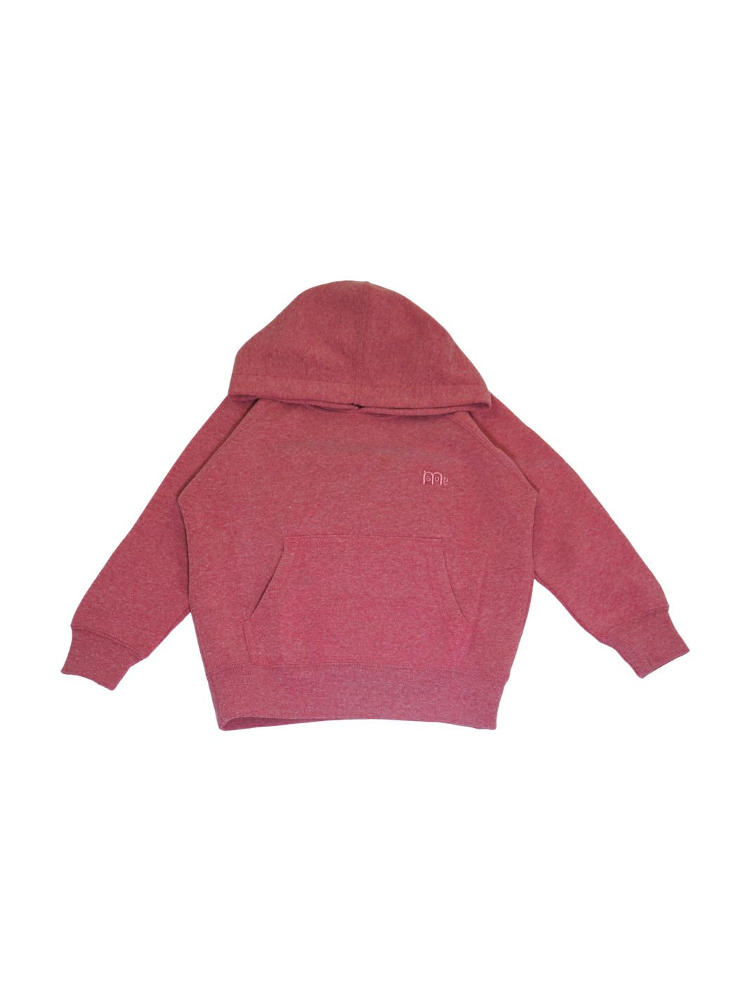 Layout of pink hoodie with GODinme logo - for toddlers