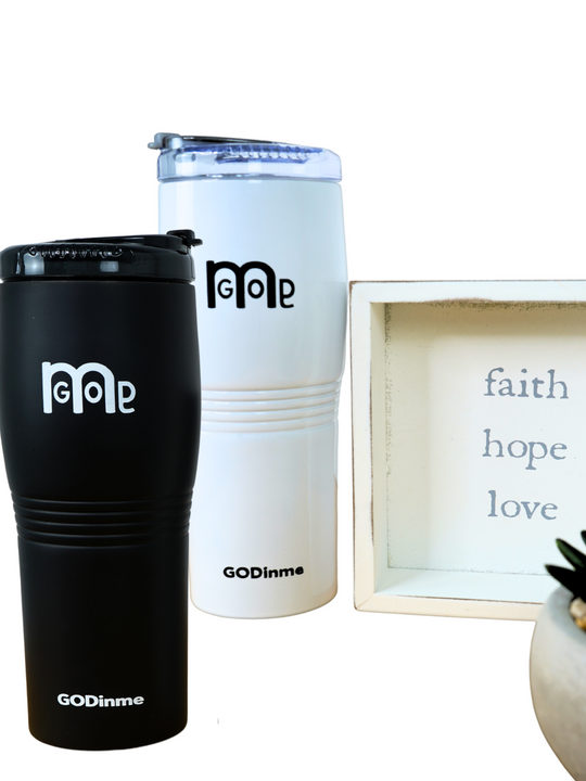 20 oz stainless steel tumblers Black and White