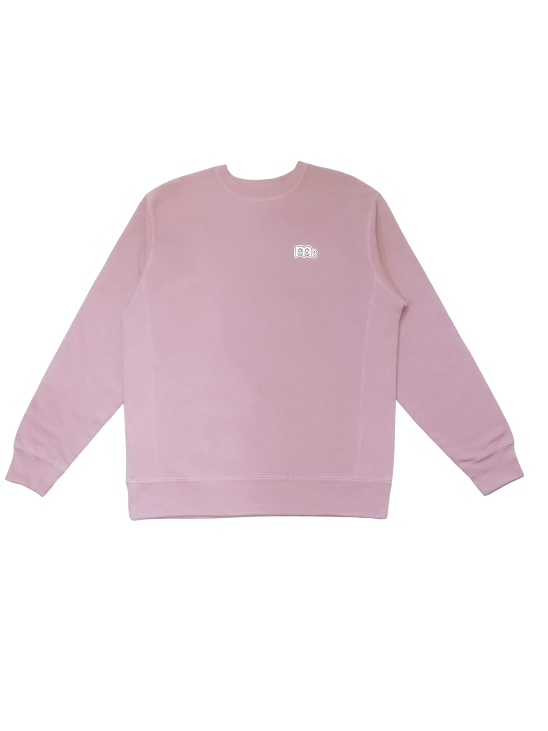 Dusty Pink Crewneck with premium cross grain design to ensure long-lasting comfort and wear. Featuring logo at left front and GODinme on the back.