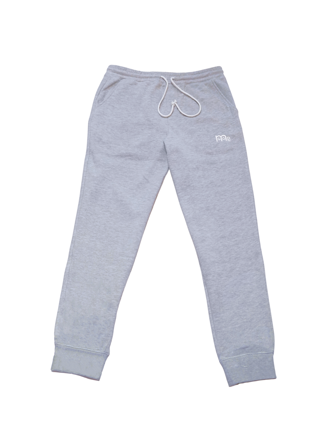 Experience the ultimate comfort in Men's joggers with GODinme! Made with premium quality fabric, these Grey GODinme sweat pants offer an elastic waistband for that perfectly relaxed fit. Featuring ribbing ankle cuffs, sewn eyelets, and the signature GODinme logo (in White) at left leg.