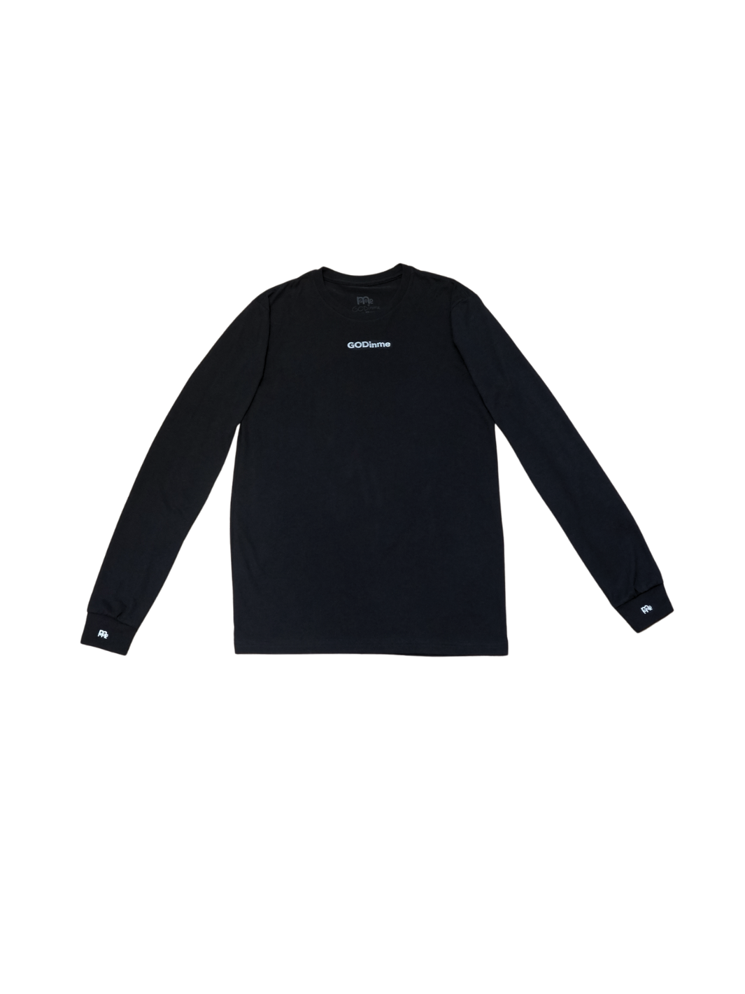 Made to feel like sueded peach fuzz, this Black long sleeve shirt offers unbeatable comfort. The GODinme printed on front chest and the logo on sleeve cuffs and upper back represent boldness and style.