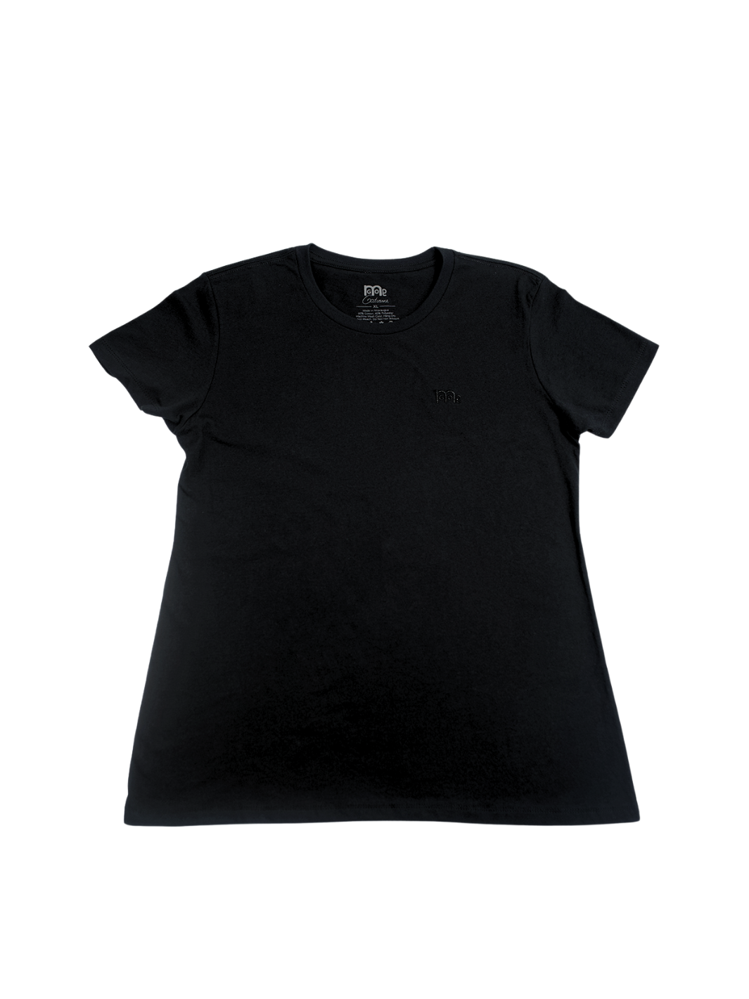 Women's Black GODinme T-Shirt: Super soft, lightweight with feminine curve design, and matching Black GODinme logo at left chest.