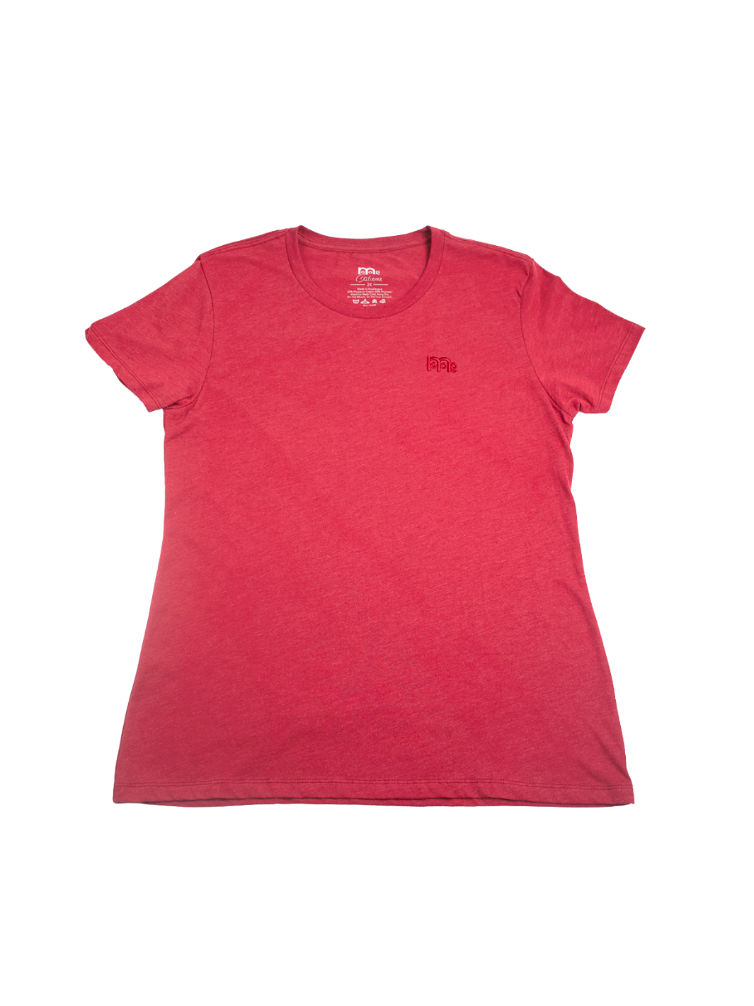 Women's Burgundy GODinme T-Shirt: Super soft, lightweight with feminine curve design, and matching Burgundy GODinme logo at left chest.