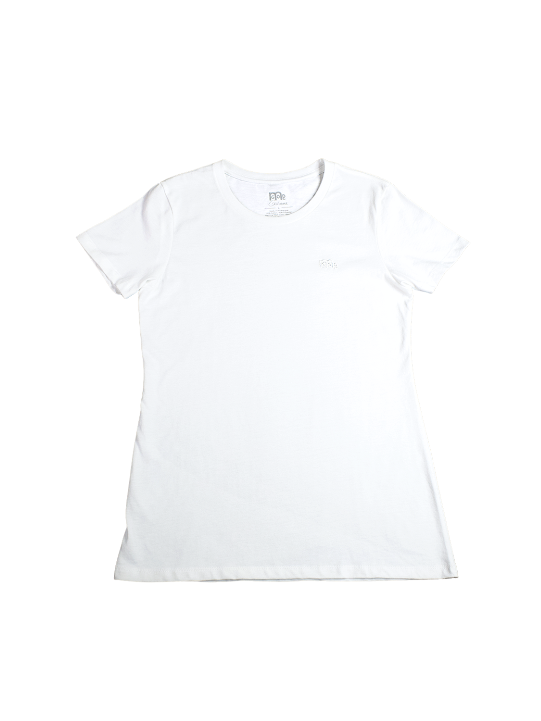 Women's White GODinme T-Shirt: Super soft, lightweight with feminine curve design, and matching White GODinme logo at left chest.