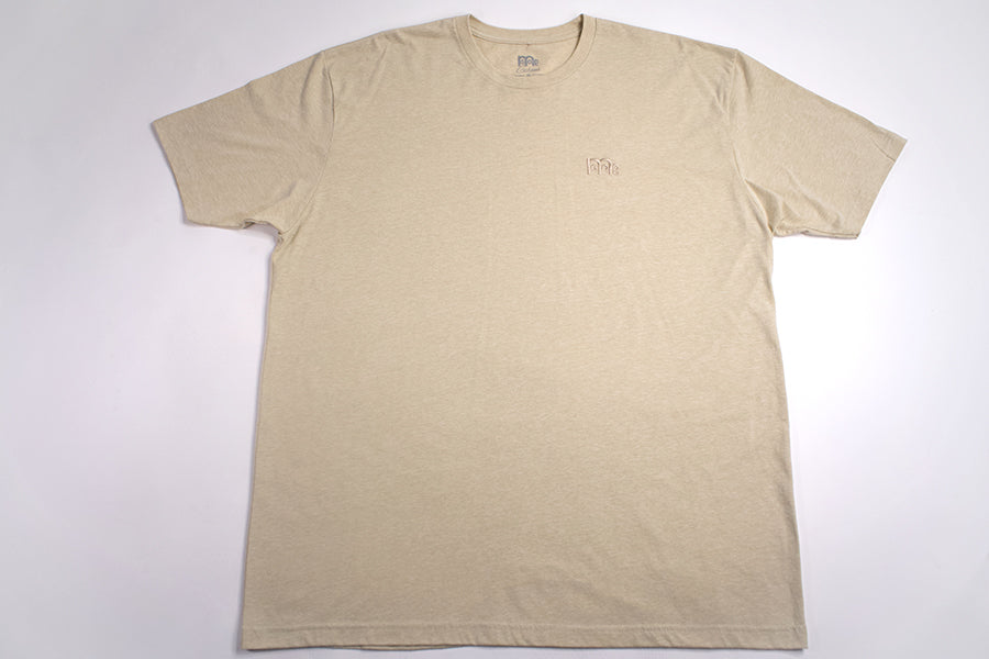 Lightweight softness for all-day comfort and the powerful GODinme logo to represent GOD's Greatness in you; this Beige GODinme T-Shirt is made for you: GOD in you.