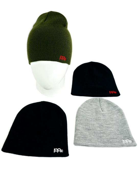 Skull Cap Beenie made of 100% silky soft acrylic with GODinme logo embroidery.